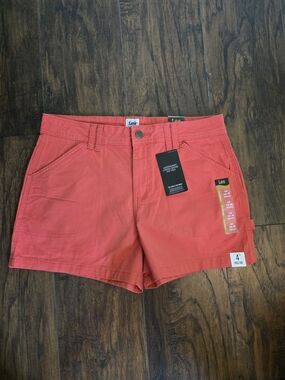 Lee Women's Coral Utility Cargo Shorts - Bright Coral